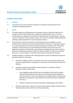 Appendix 1: Steps in Student Grievance