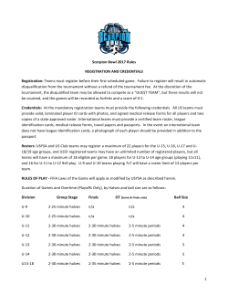 1 Scorpion Bowl 2017 Rules REGISTRATION AND