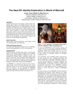 The Ideal Elf: Identity Exploration in World of Warcraft