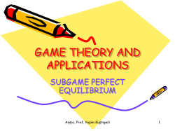GAME THEORY AND APPLICATIONS