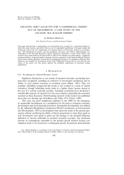 Creating Asset Accounts for a Commercial Fishery Out of Equilibrium