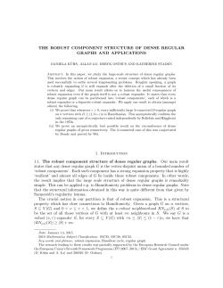 The robust component structure of dense regular