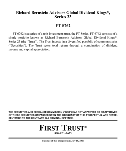 Series 23 - First Trust