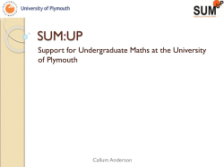 SUM:UP - University of Bath