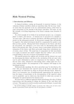 Risk Neutral Pricing