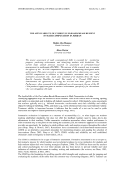 The Applicability of Curriculum-Based