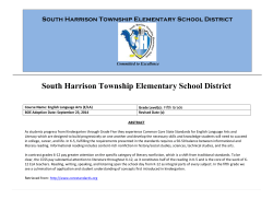 Language Arts G5 - South Harrison Township