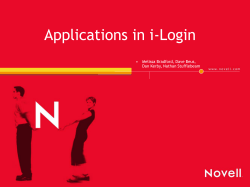 applications in i-login for cio