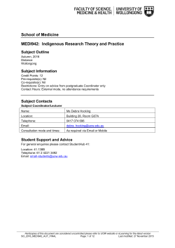Indigenous Research Theory and Practice