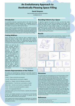 An Evolutionary Approach to Aesthetically Pleasing Space