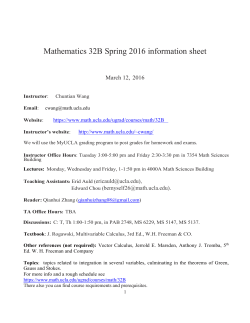 Mathematics 32B Spring 2016 information sheet