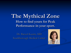 The Mythical Zone How to find yours for Peak Performance in your