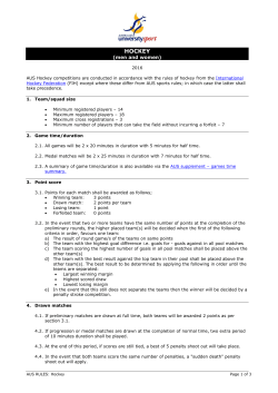hockey - Australian University Sport