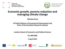 Economic growth, poverty reduction and managing climate