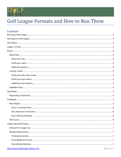 Golf League Formats and How to Run Them