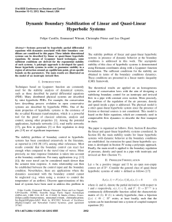 Dynamic Boundary Stabilization of Linear and Quasi - GIPSA-Lab
