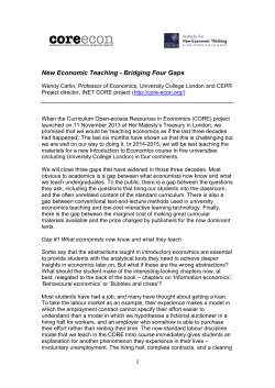 New Economic Teaching - Bridging Four Gaps