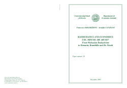 MATHEMATICS AND ECONOMICS