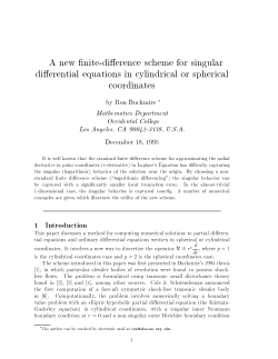A New Finite-difference Scheme for Singular Differential Equations