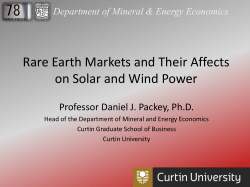 "There is oil in the Middle East. There is Rare Earth in China".