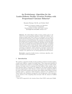 An Evolutionary Algorithm for the Leader