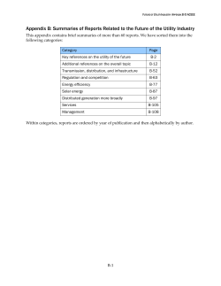 Future of Utility Industry Appendix B