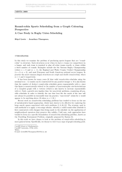 Round-robin Sports Scheduling from a Graph Colouring Perspective