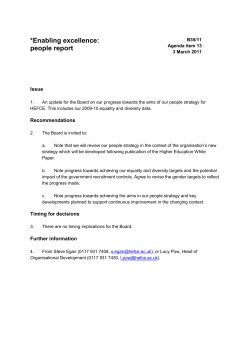 Enabling excellence: people report