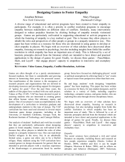 Designing Games to Foster Empathy