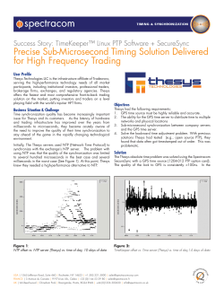 Precise Sub-Microsecond Timing Solution Delivered