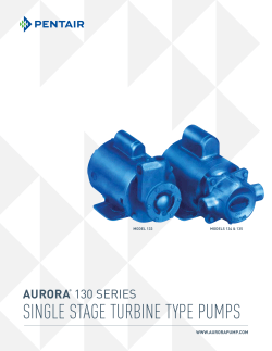 single stage turbine type pumps