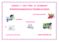 SCHOOLS OUT HALF &ndash;TERM - 16