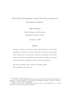 Fixed-Prize Tournaments versus First-Price Auctions