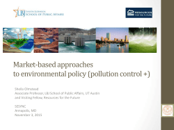 Market-based approaches to environmental policy