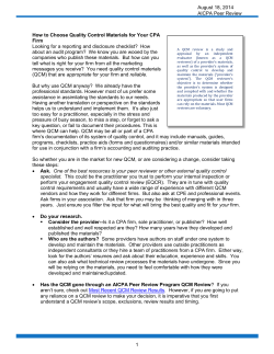 1 How to Choose Quality Control Materials for Your CPA Firm