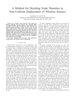 A Method for Deciding Node Densities in Non-Uniform
