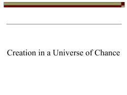Creation in a Universe of Chance File