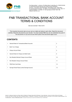 Cheque Accounts