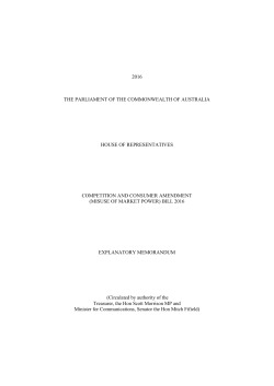 Schedule 1: Misuse of market power