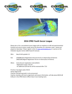 CPRD Extreme Soccer League Information and League Rules