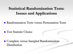 Ferron, John &ndash; Randomization Tests Issues and Applications
