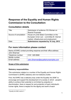 Written evidence to the House of Lords