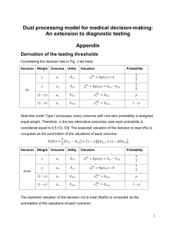 Derivation of the testing thresholds