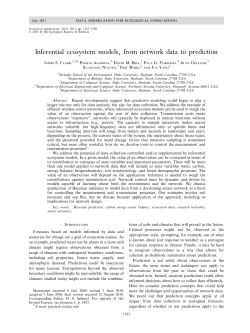 Inferential ecosystem models, from network data to prediction