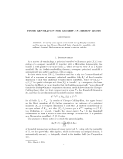 FINITE GENERATION FOR GROMOV-HAUSDORFF LIMITS