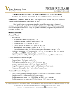 FRB Earnings Release Q1 2017