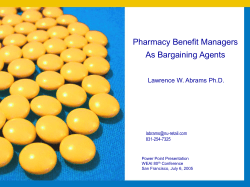 PBMs as Bargaining Agents