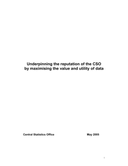 Underpinning the reputation of the CSO by maximising the value