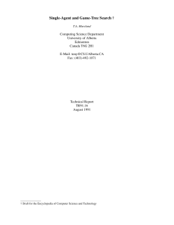 Single-Agent and Game-Tree Search