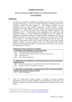 Completion Instructions Return on Intraday Liquidity Position of an